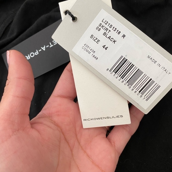 RICK OWENS Asymmetric Jersey Skirt - Picture 4 of 6